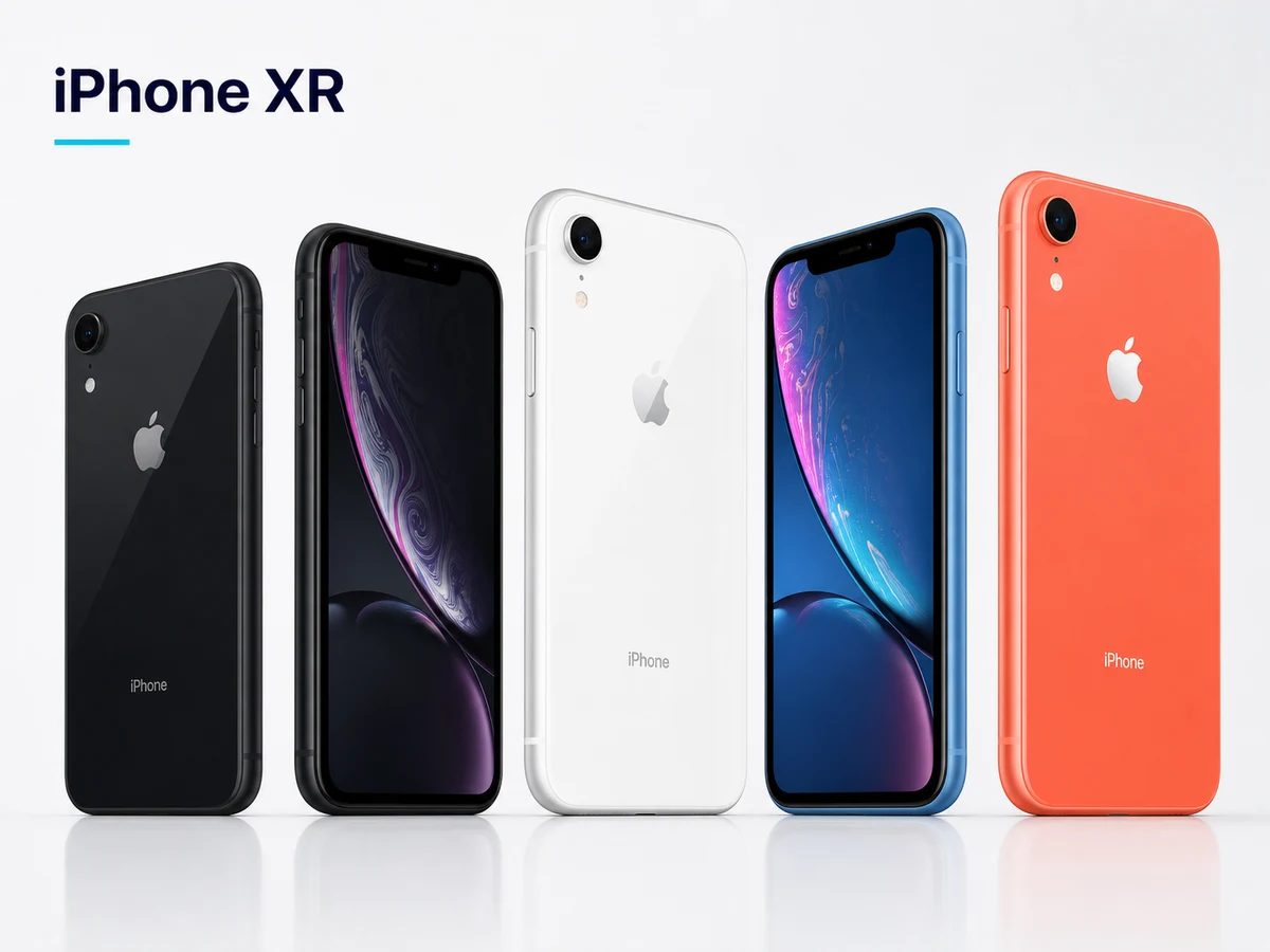 iPhone XR nas cores preto, branco, azul e coral